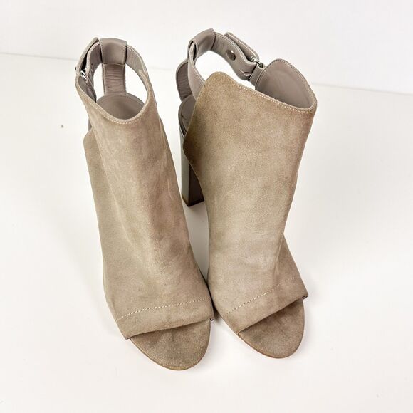 Vince Addison Suede Leather Peep Toe Booties US Size 10 EU 41.5 Made in Itlay - Picture 3 of 11